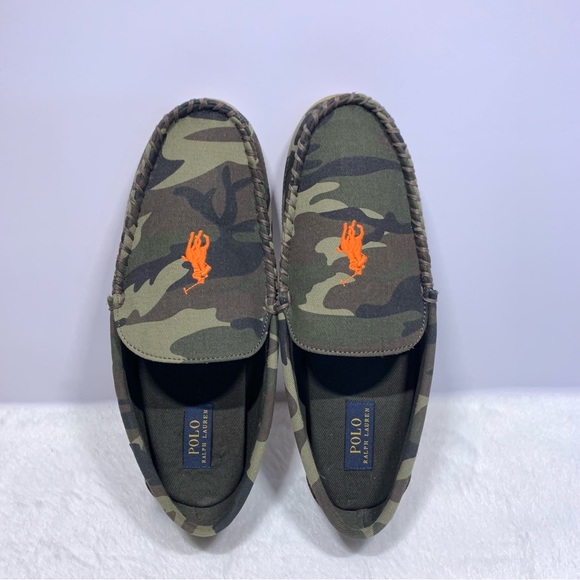 Polo Ralph Lauren Camouflage Men's Shoes Moccasins Slippers size 11 New - Picture 5 of 10